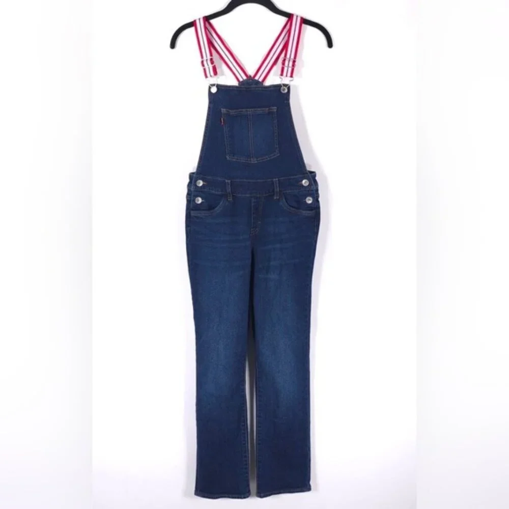 Levi’s OVERALL Girlfriend Adjustable‎ Shoulder Straps Size 14 Reg Girls